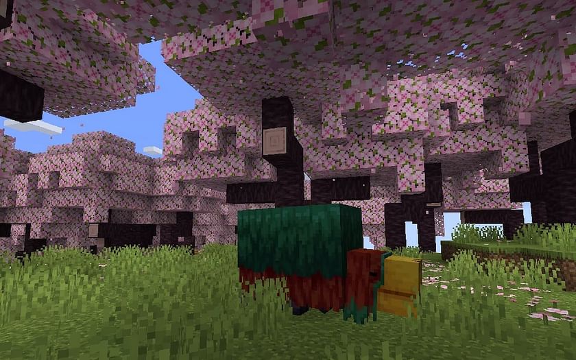 Minecraft shares early in-game footage of new Cherry Blossom biome