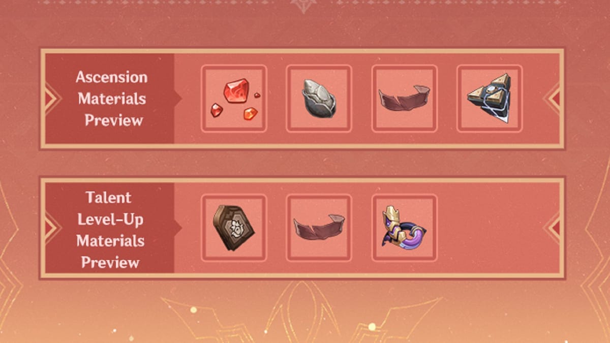 Genshin Impact 3.5 Dehya's abilities, ascension materials, and