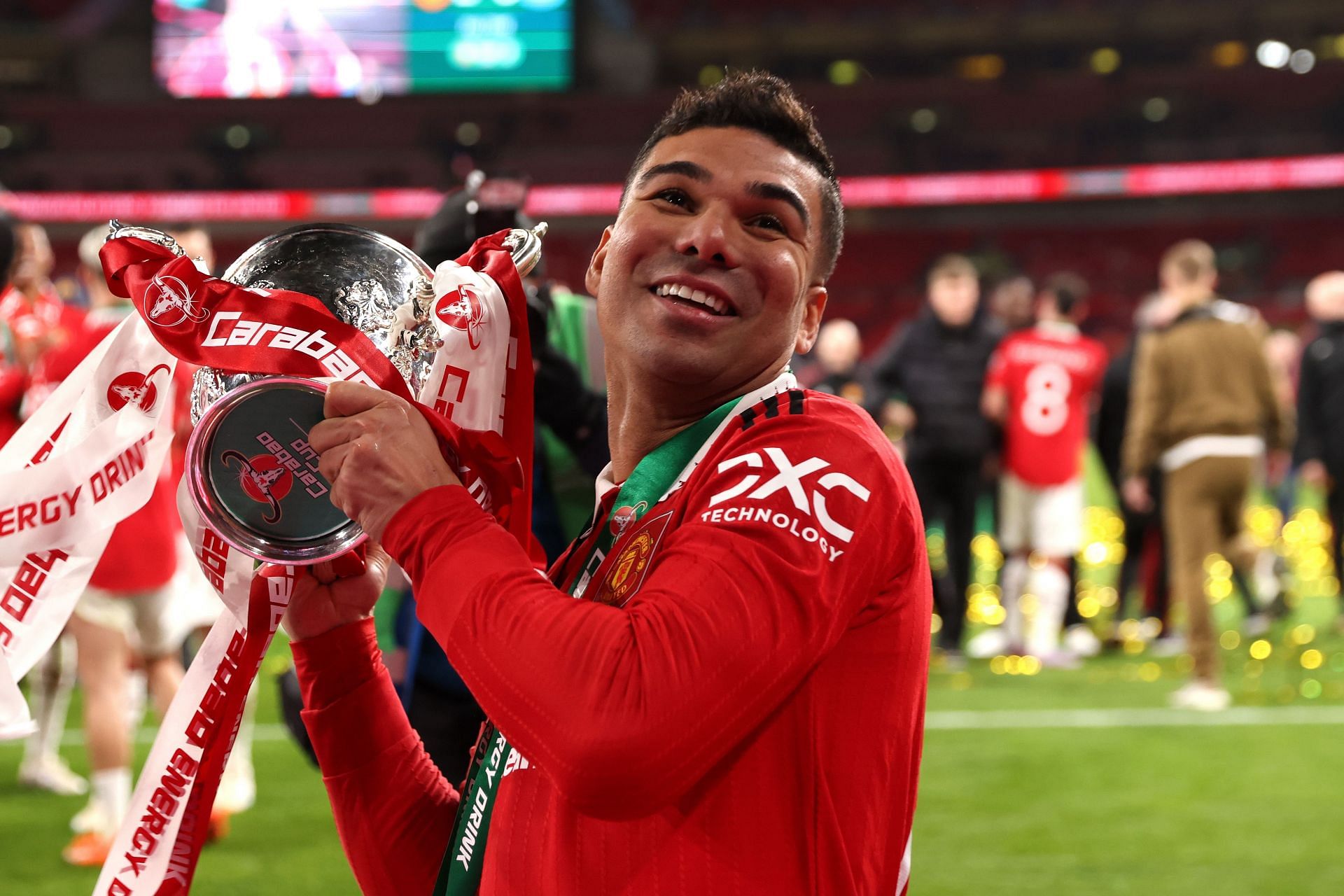 Casemiro found fault with Fernandes during the celebrations.