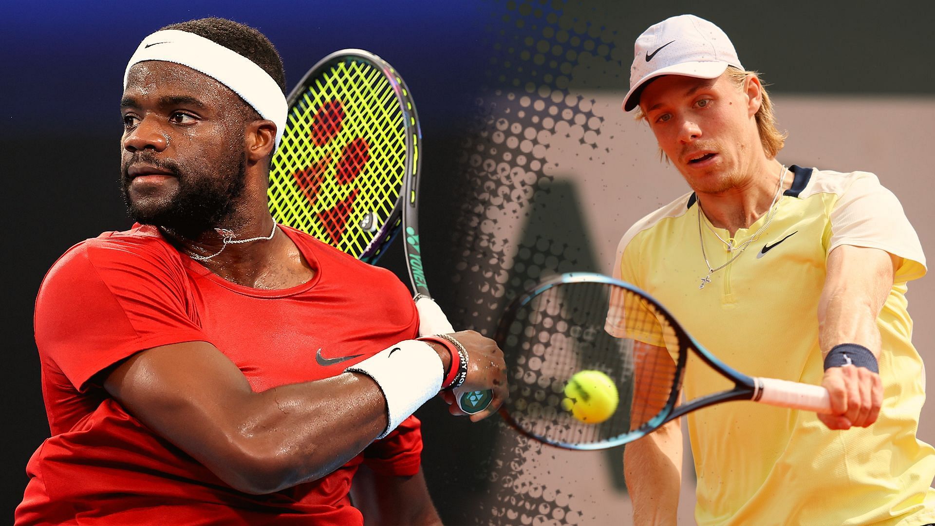 Denis Shapovalov (right) and Frances Tiafoe will take the court on Wednesday.