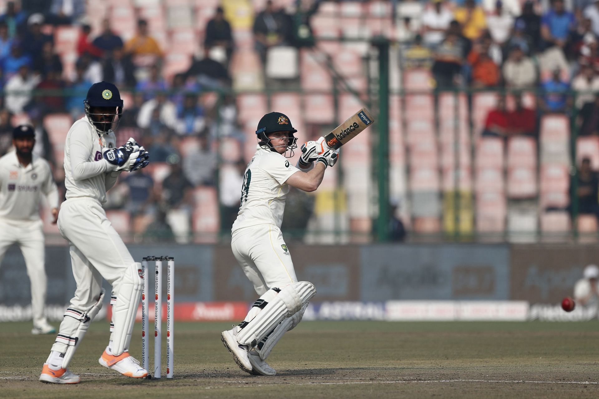 The Aussie batter during the Delhi Test (Pic: Getty Images)