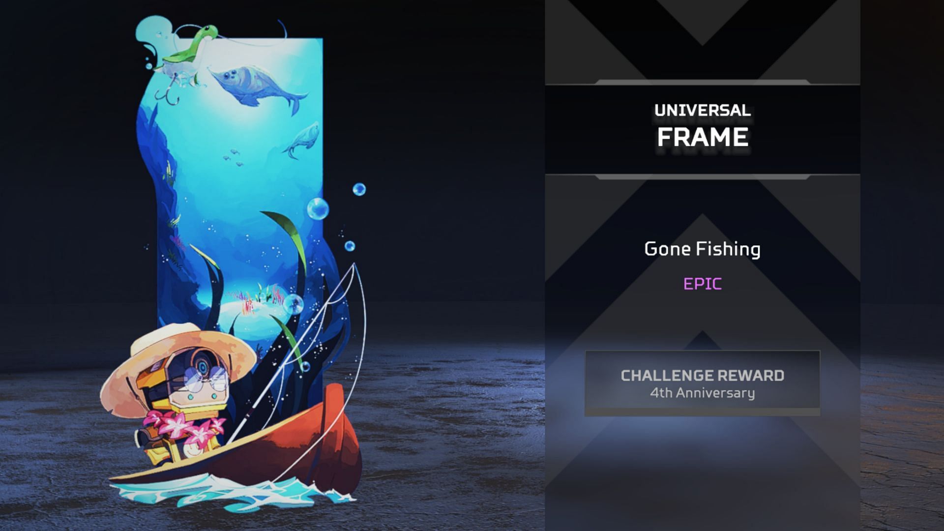 Gone Fishing Universal Banner Frame was inspired by YouTuber Kandyrew (Image via EA)