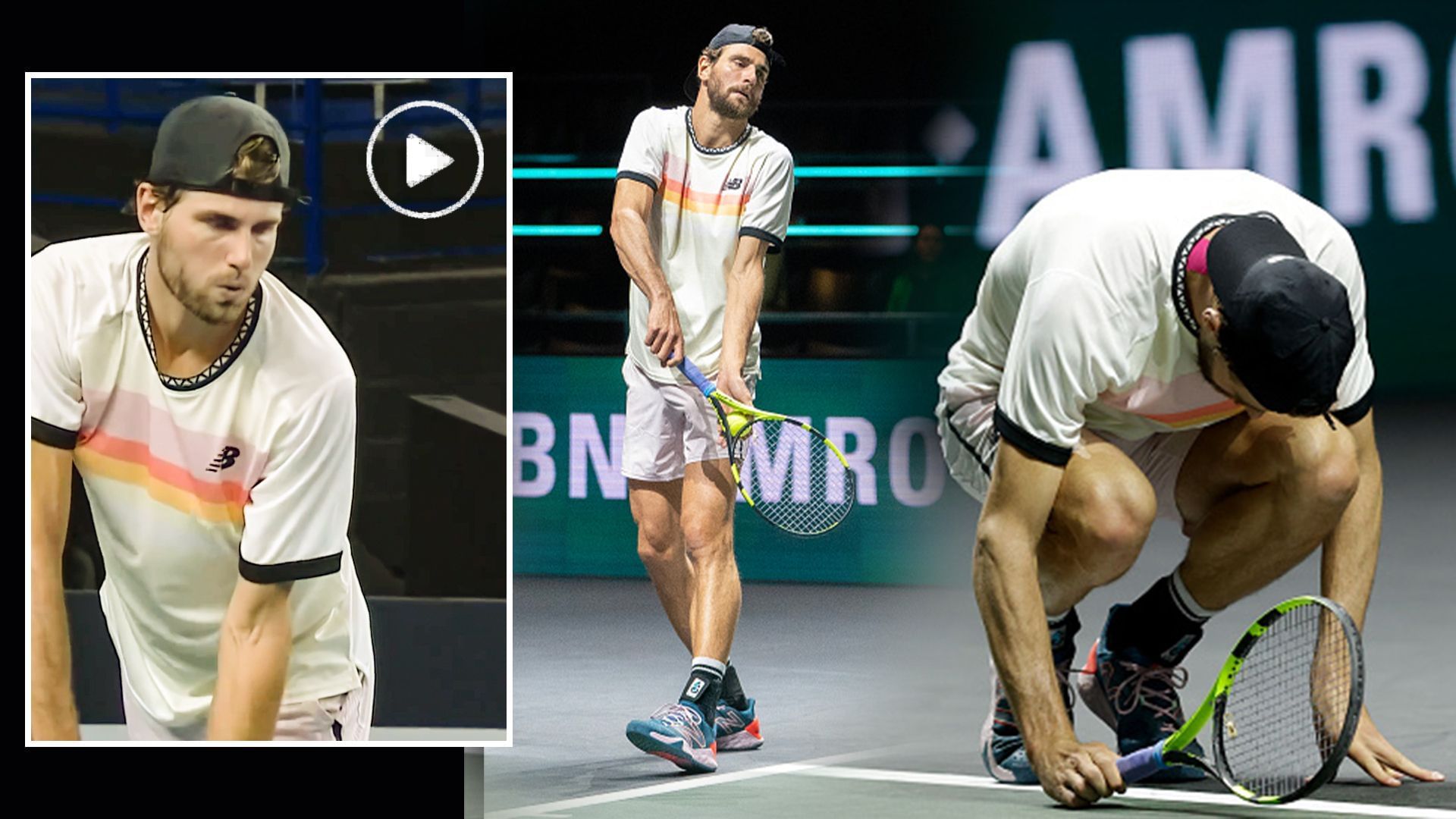 Watch Maxime Cressy implodes in spectacular fashion, serves 4 double