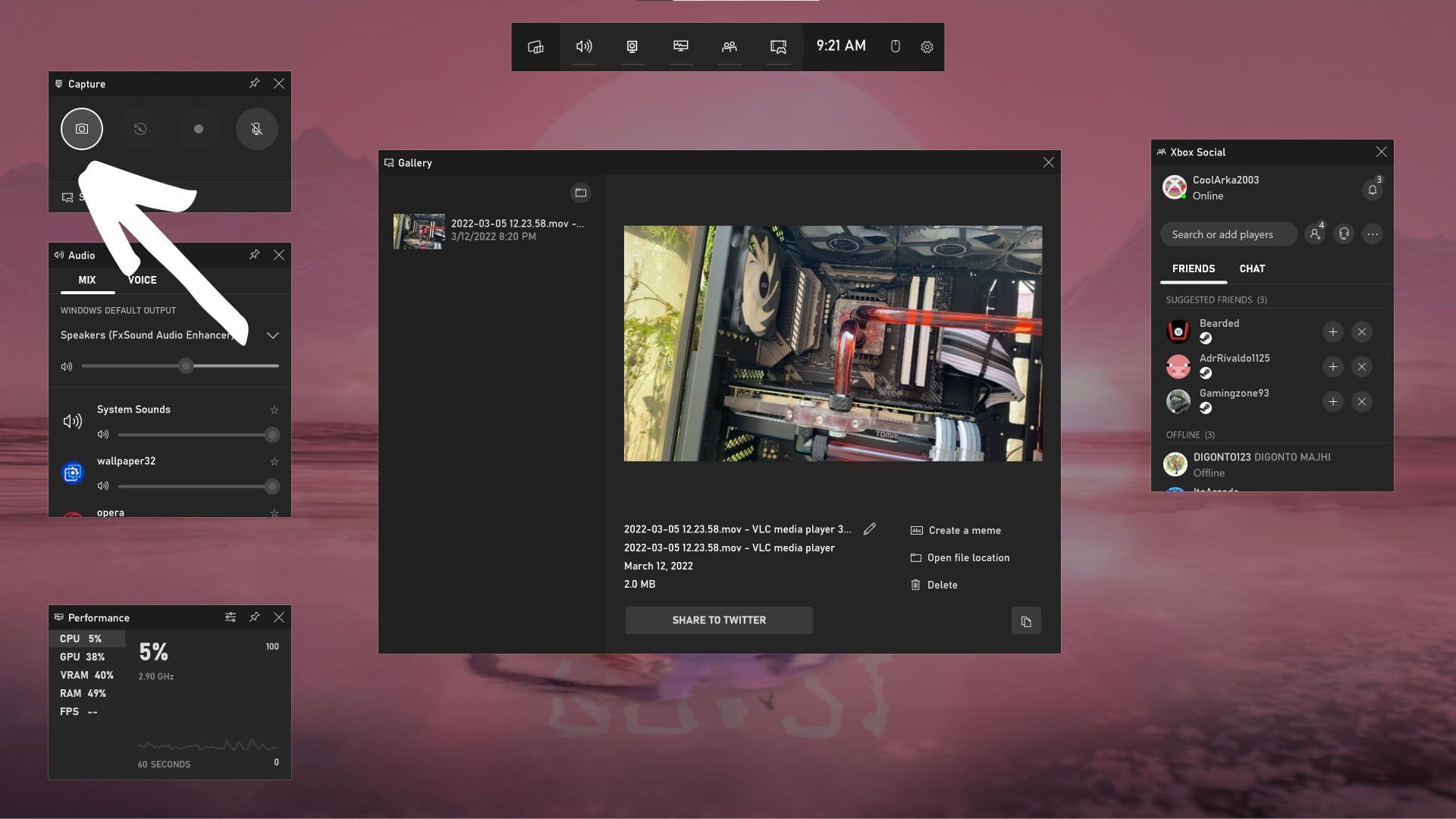 How to use the Xbox Game Bar in Windows for screen capturing and