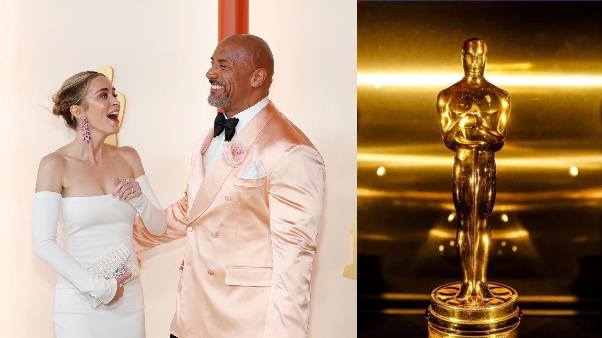 Dwayne Johnson Emily Blunt 2023 Oscars What happened between Dwayne