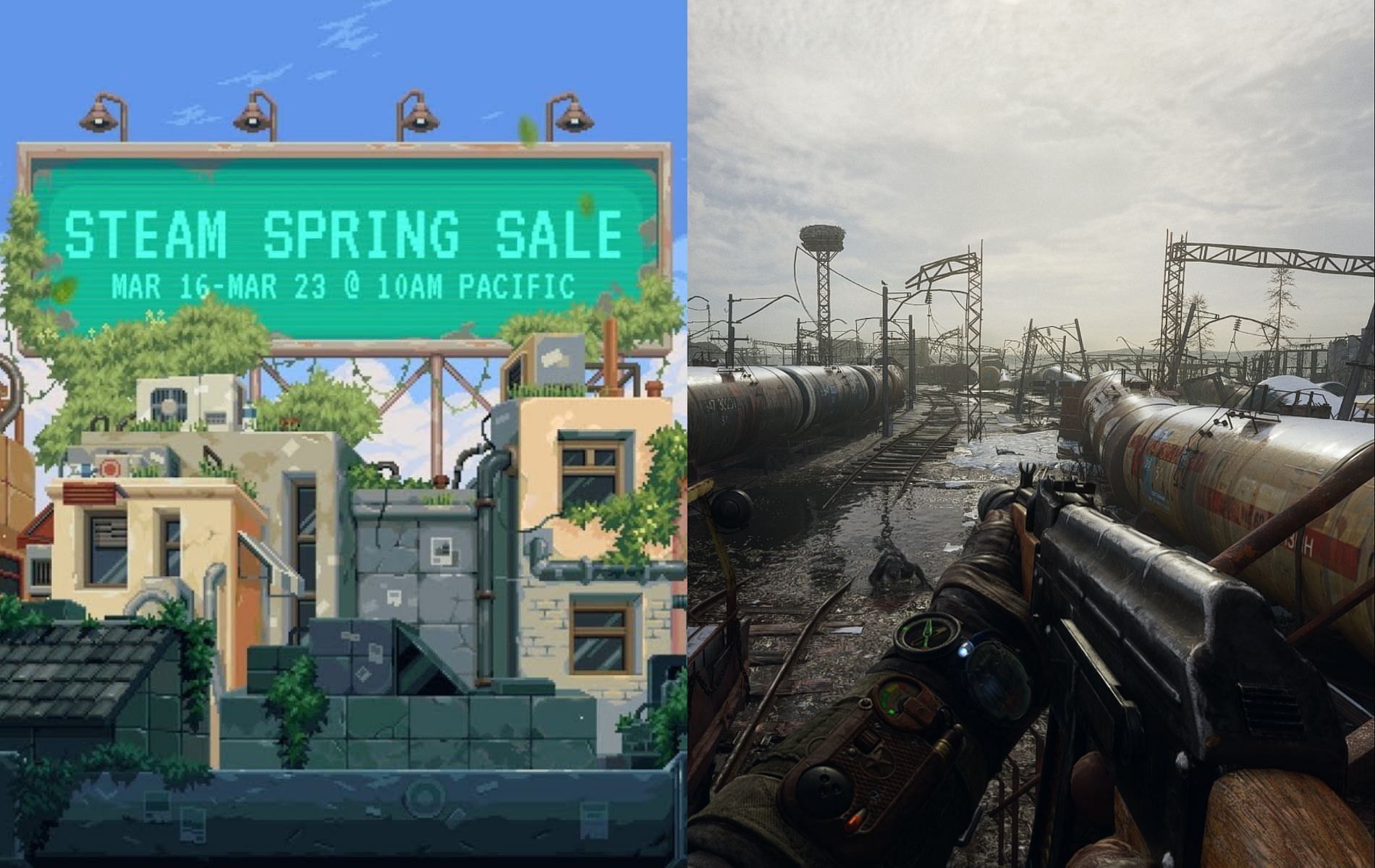 At 75% off, the Steam Spring Sale has some enticing offers on sale (Images via Valve/4A Games)