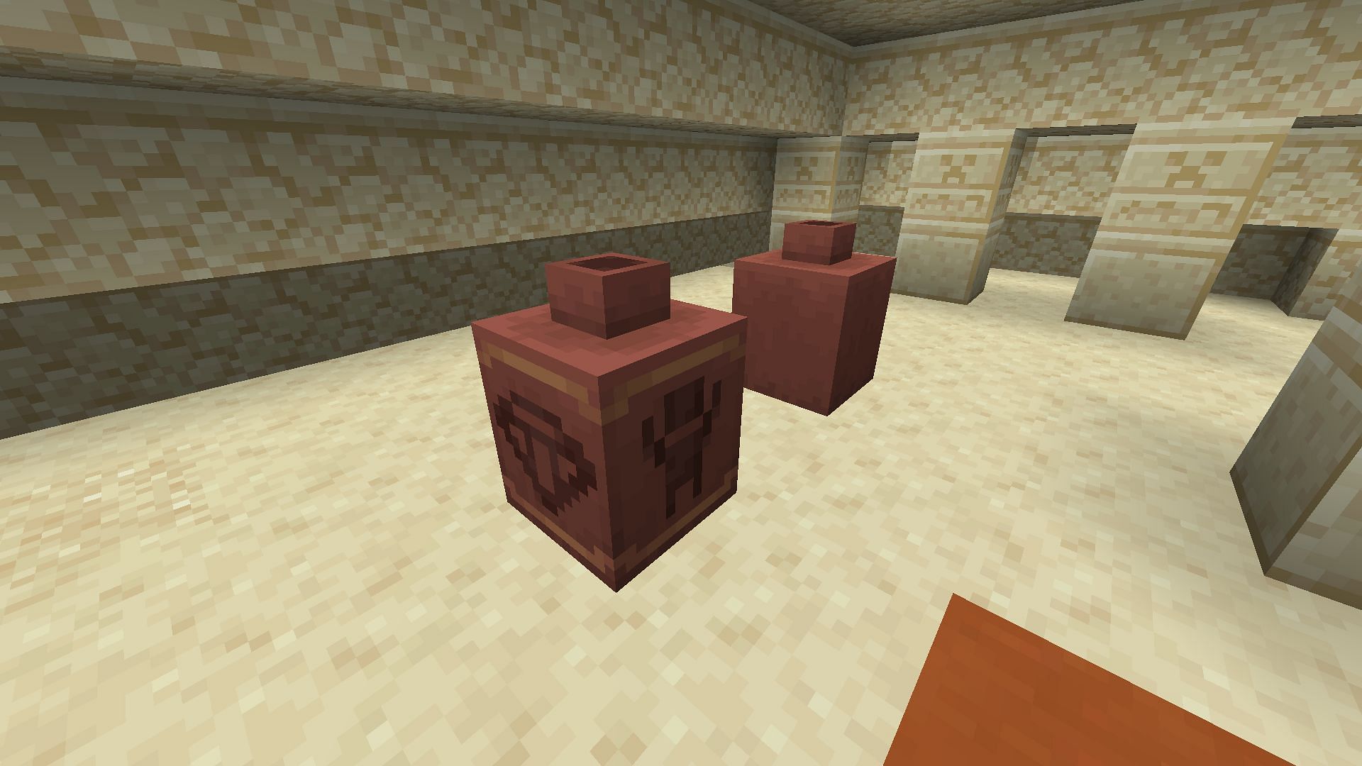 Decorated pots are new decoration blocks in Minecraft 1.20 Trails and Tales update (Image via Mojang)
