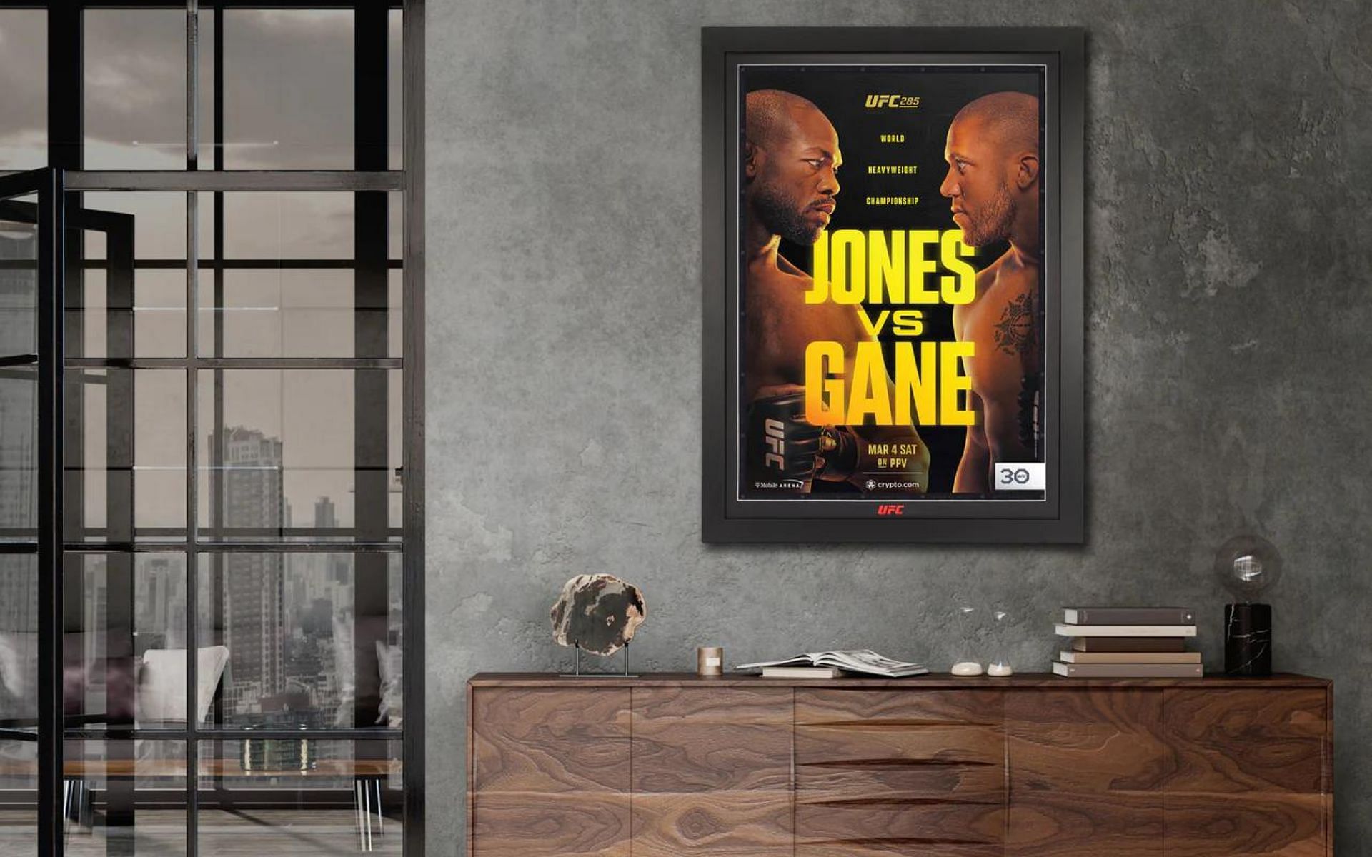 Ciryl Gane: Limited edition UFC 285 poster autographed by Jon Jones ...