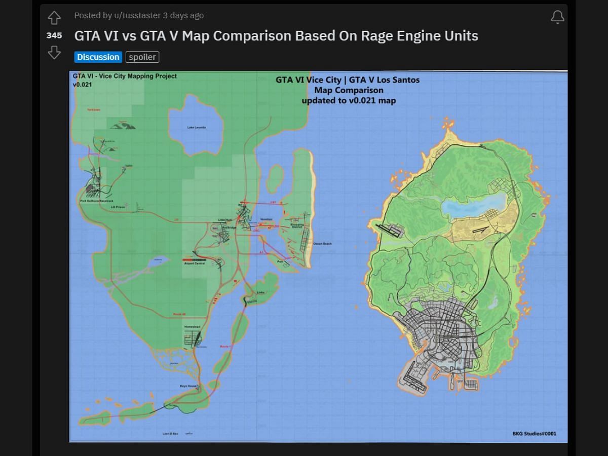 Rumored New GTA 6 Map Leak Allegedly Gives First Look at Huge Vice City to Explore