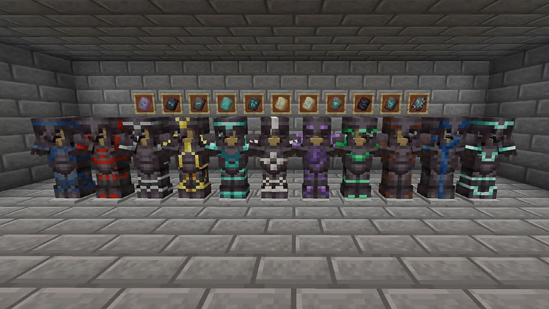 Armor trims have finally made their way to Minecraft: Bedrock Edition in the latest preview (Image via Mojang)