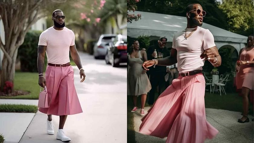 did-lebron-james-wear-pink-skirt-carry-a-purse-viral-photo-debunked