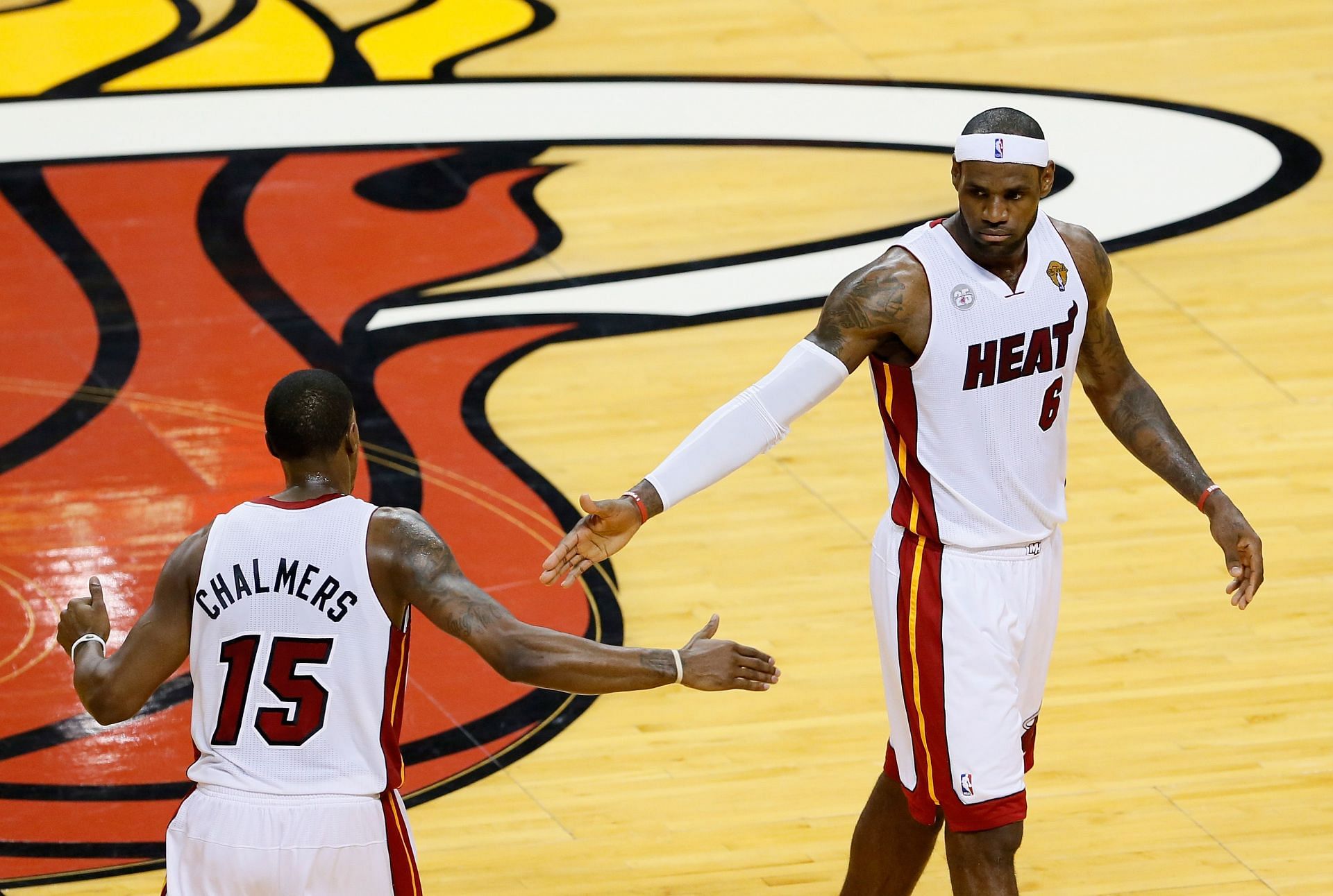 Mario Chalmers and LeBron James