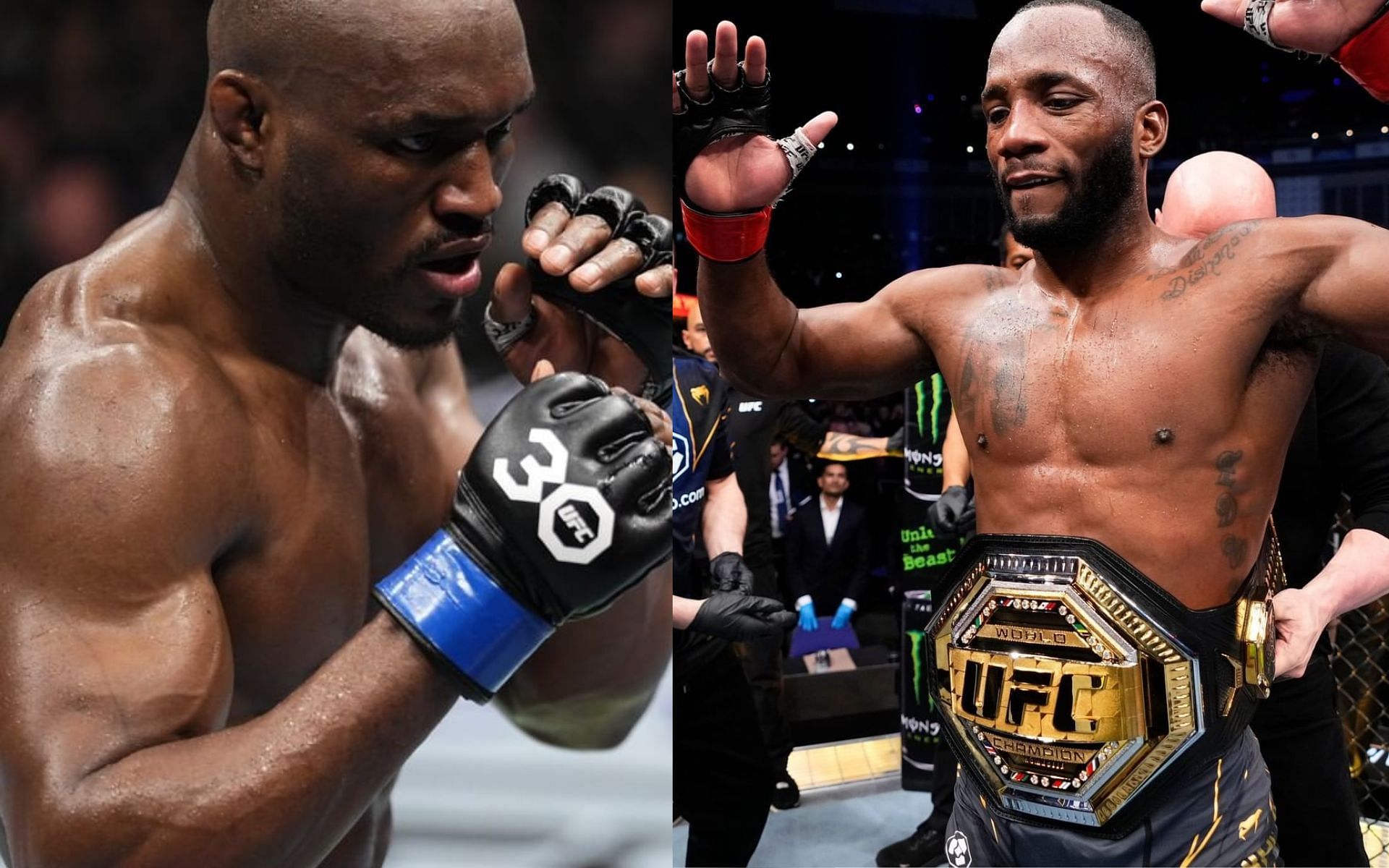 Kamaru Usman wins over London crowd with show of respect towards Leon Edwards  [Images via: @ufc and @ufceurope on Instagram]