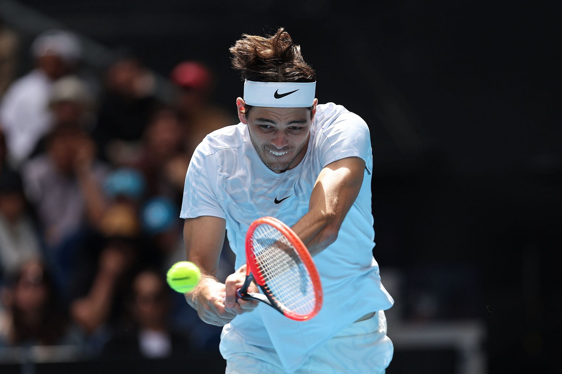 Taylor Fritz in action at the 2023 Australian Open