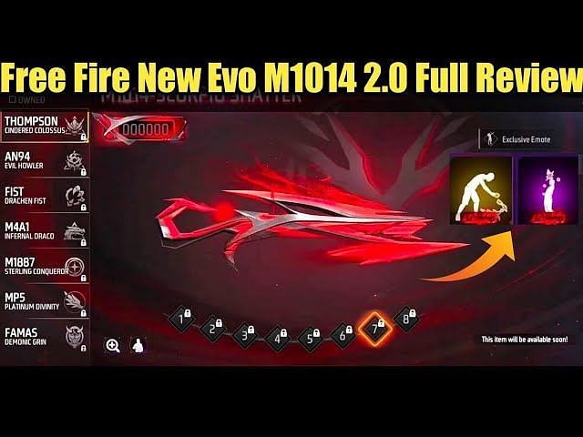 Free Fire M1014 Scorpio Shatter Evo gun skin leaked