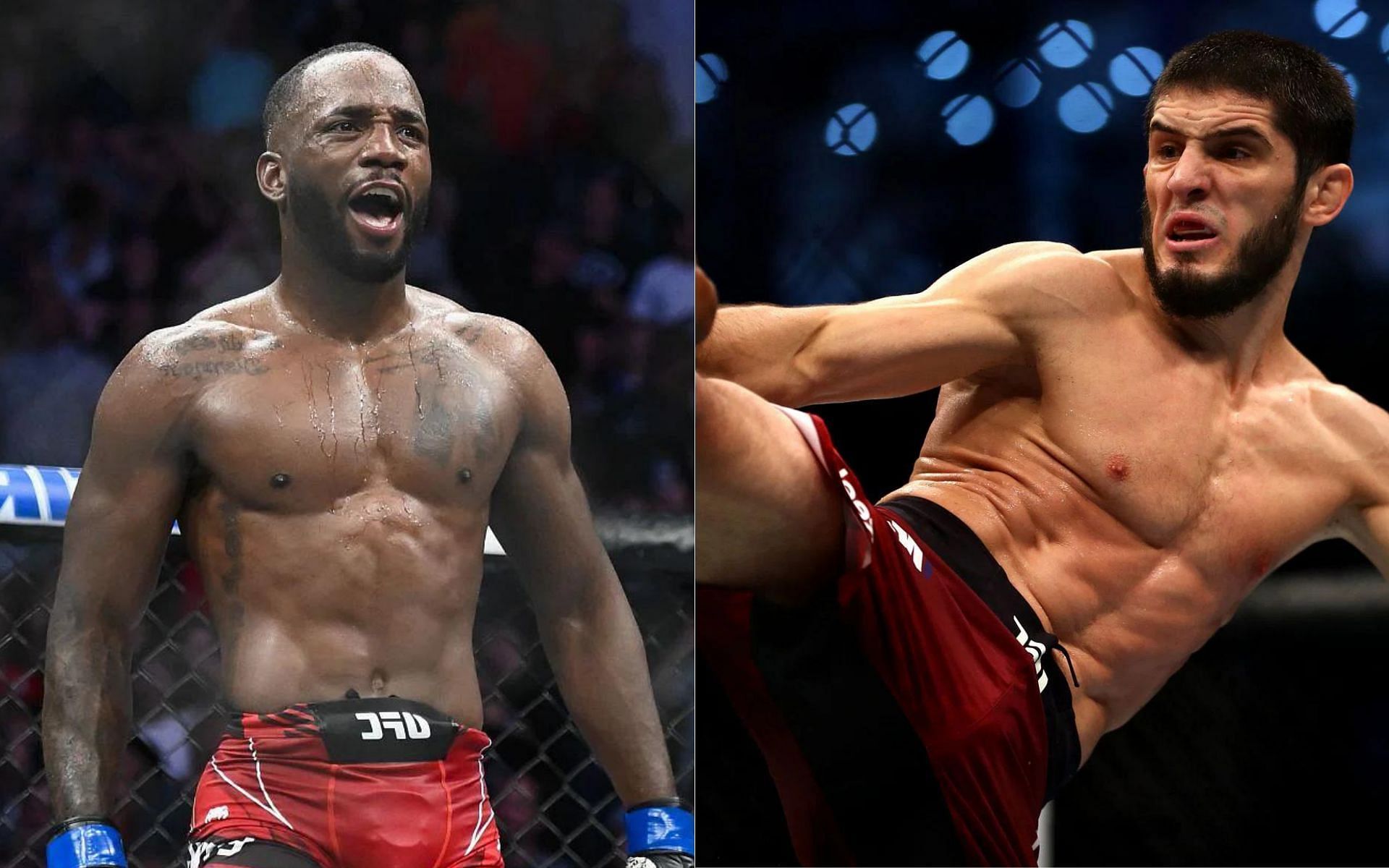 Leon Edwards (left) and Islam Makhachev (right)