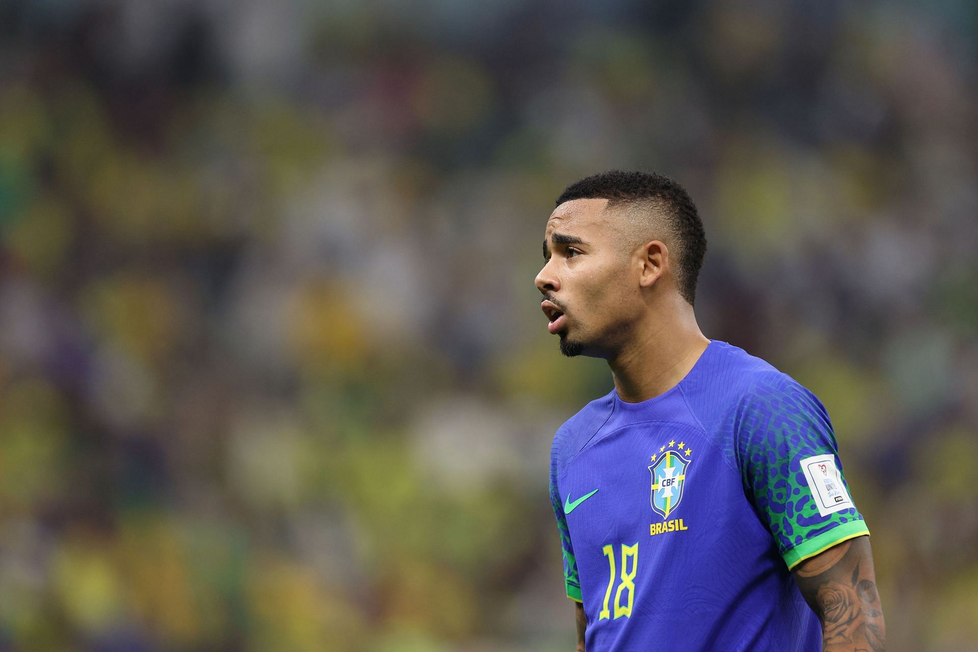 Gabriel Jesus suffered a serious injury at the 2022 FIFA World Cup with Brazil.