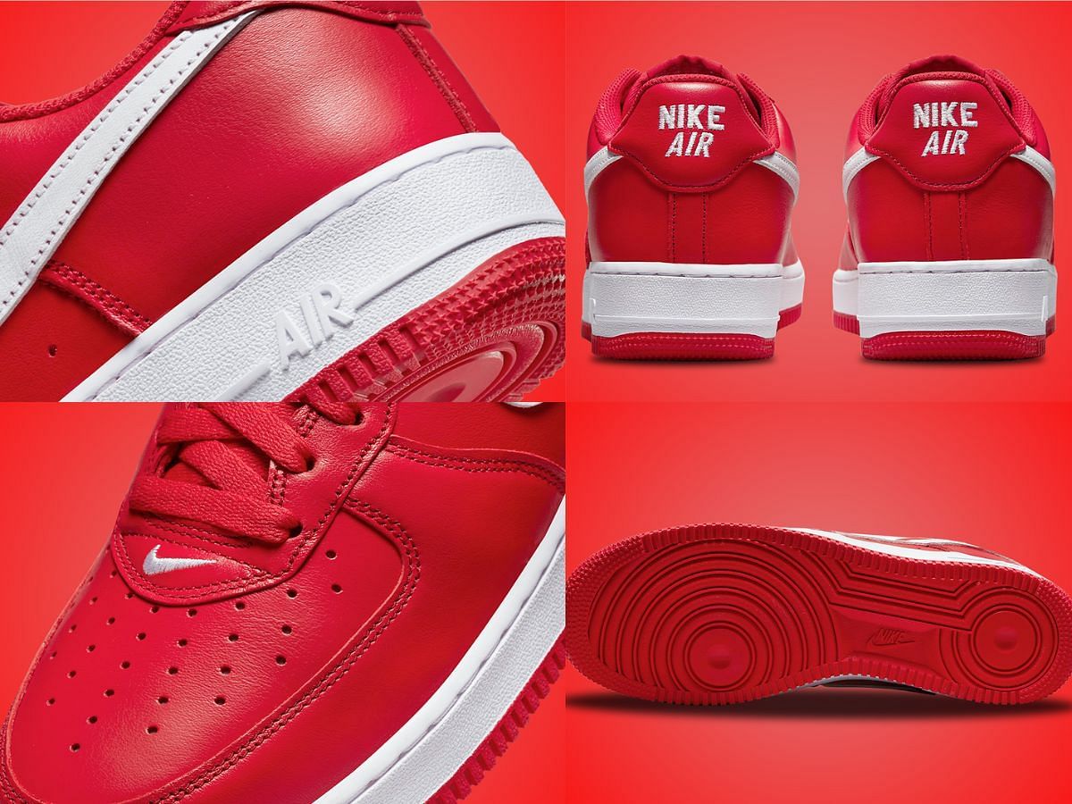 Nike Air Force 1 Low &quot;University Red&quot; sneakers will exclusively retail in men's sizes (Image via Sportskeeda)