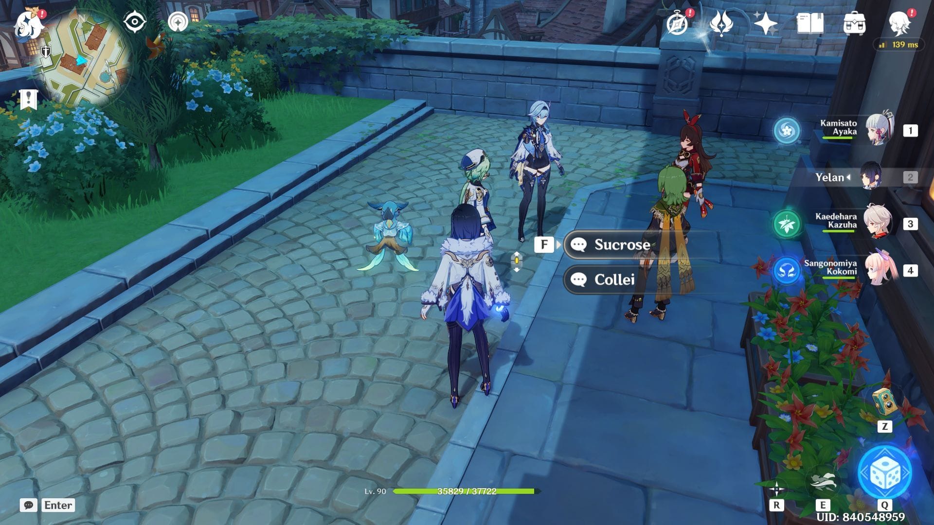 Eula, Collei, Amber, and Sucrose (Image via HoYoverse)