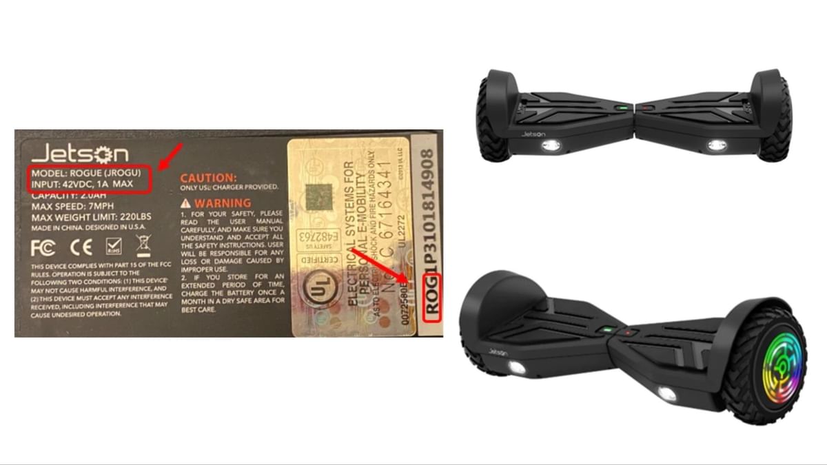 Jetson Rogue hoverboards recall reason, colors, refund information, and all you need to know