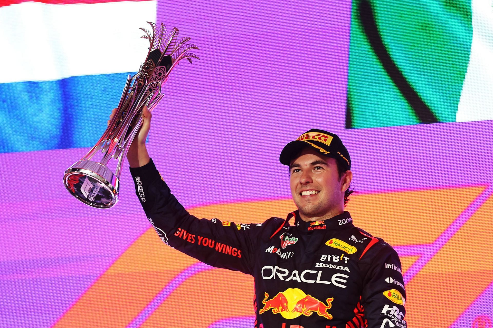 Perez after winning the F1 Grand Prix of Saudi Arabia