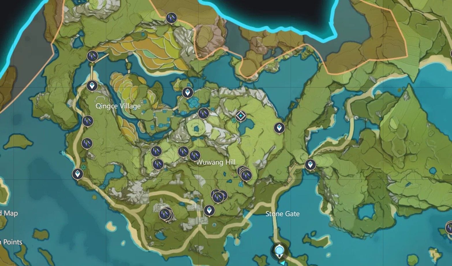 Violetgrass locations in Genshin Impact Baizhu ascension materials