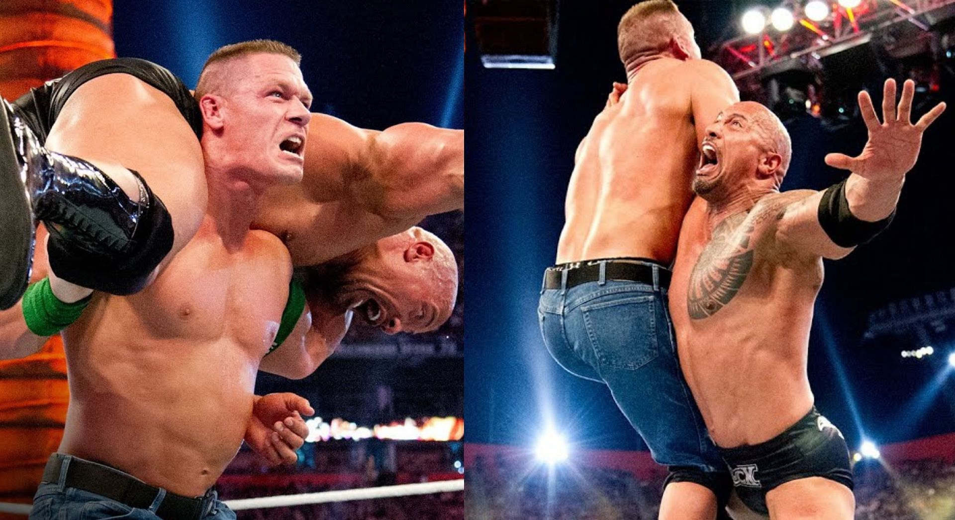 WWE दिग्गज द रॉक और जॉन सीना के बीच दो मैच हुए हैं 