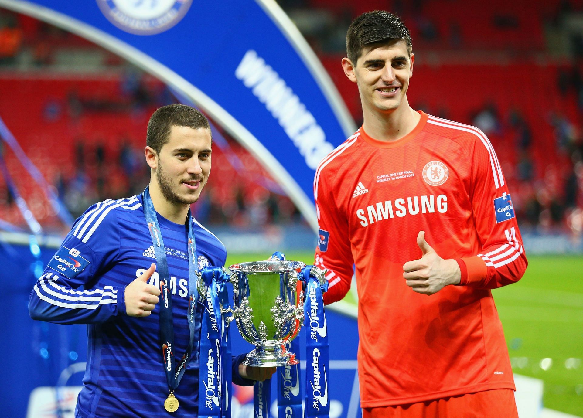 Courtois and Hazard were also Chelsea teammates.