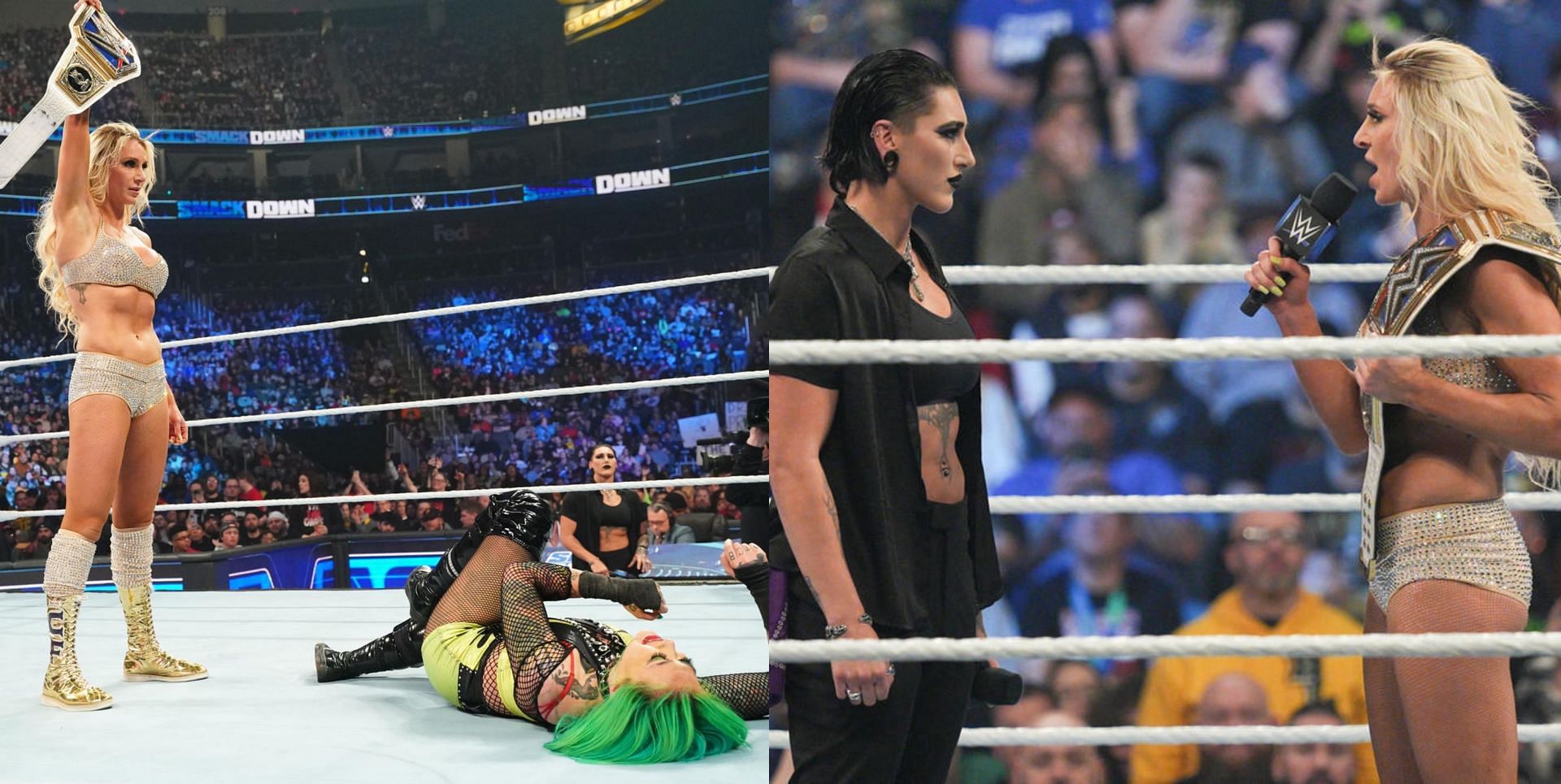 WWE SmackDown में शार्लेट फ्लेयर और रिया रिप्ली का फेसऑफ हुआ 