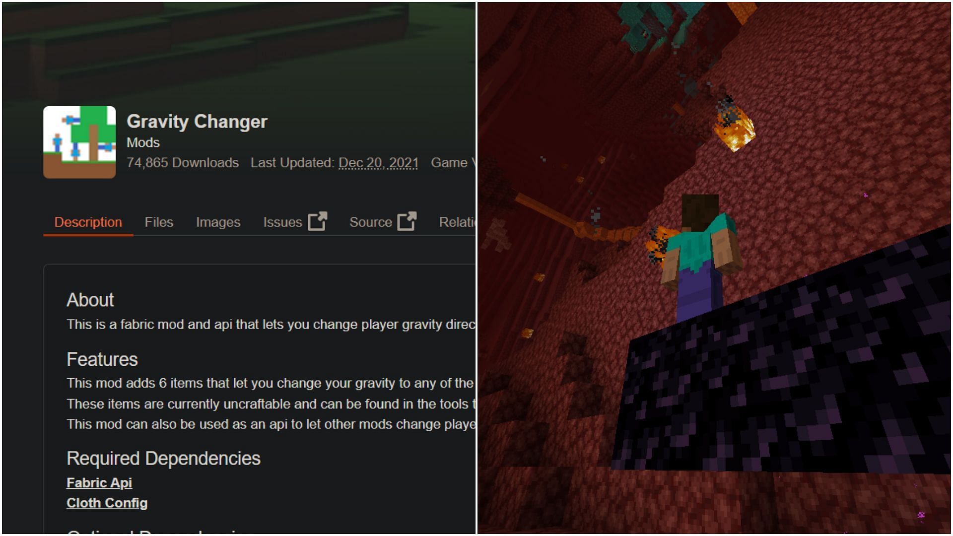 Gravity Changer is a great, fun-filled mod that changes the gravity
