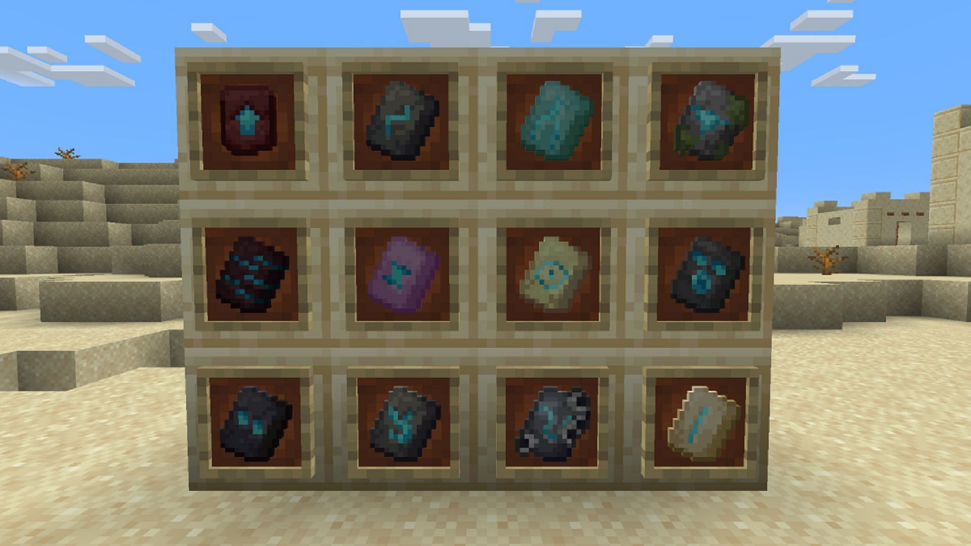 Smithing templates facilitate armor trimming in Minecraft (Image via Mojang)