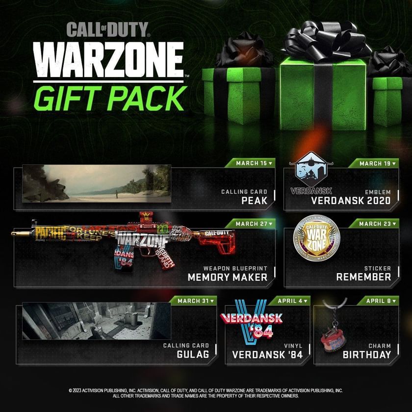 Warzone 2 reveals all free items in gift packs for title's third