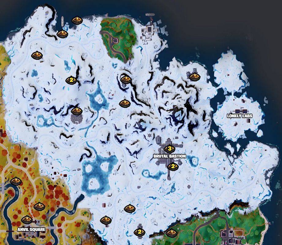 All Campfire locations in Fortnite Chapter 4 Season 2