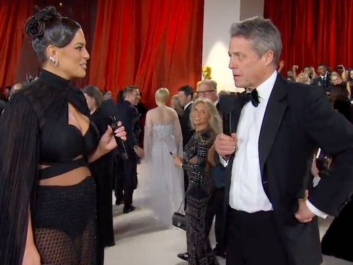 What did Hugh Grant say at Oscars 2023? Eye roll clip from red carpet interview goes viral