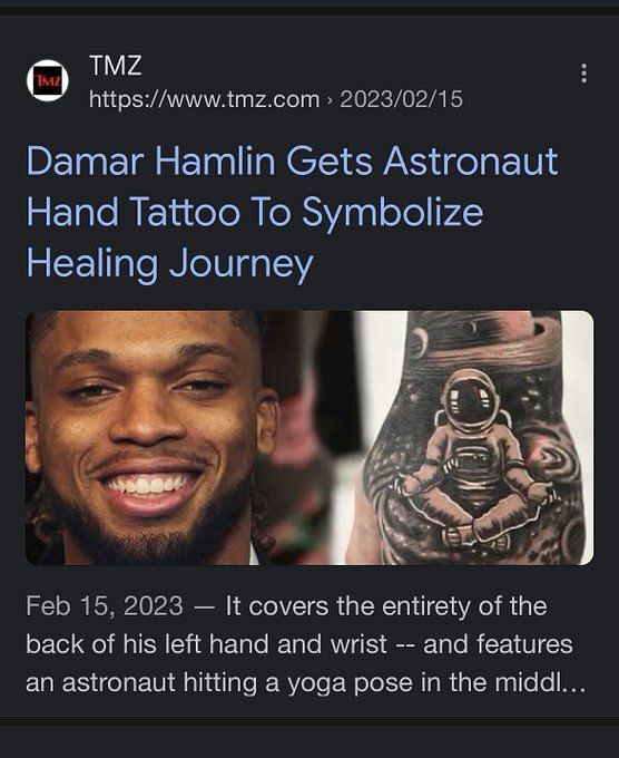 Damar Hamlin Gets Out Of This World Tattoo As He Continues To Recover