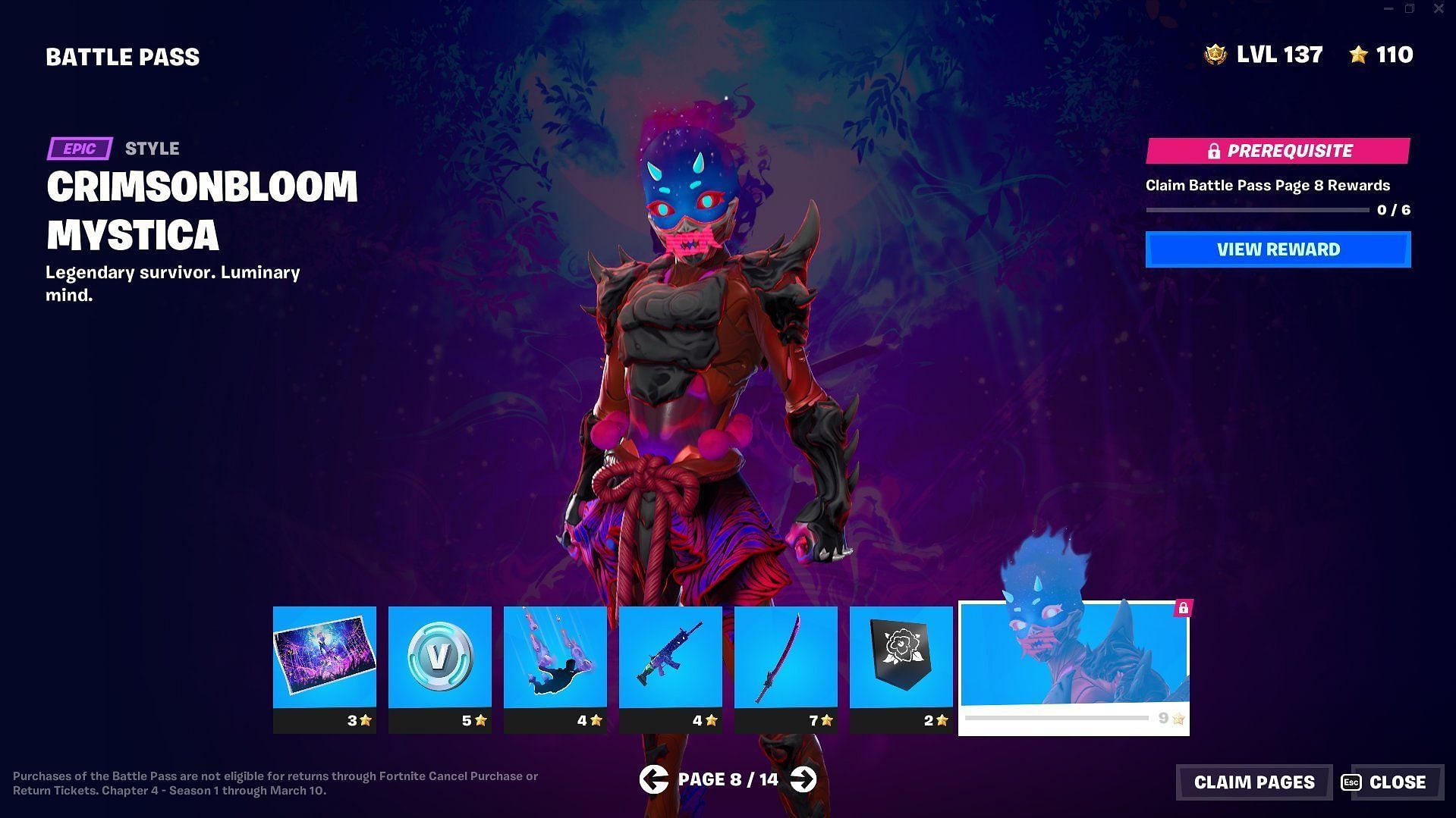 Page 8 of Chapter 4 Season 2 Battle Pass (Image via Epic Games)