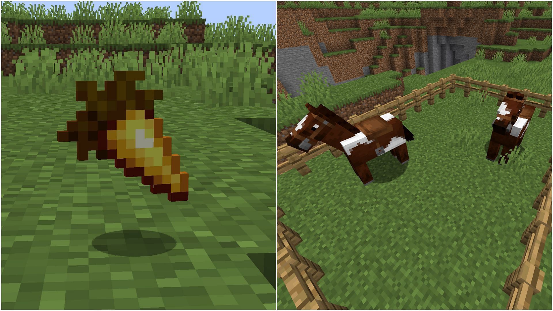 Players can breed horses to get faster and better versions of them in Minecraft (Image via Sportskeeda) 