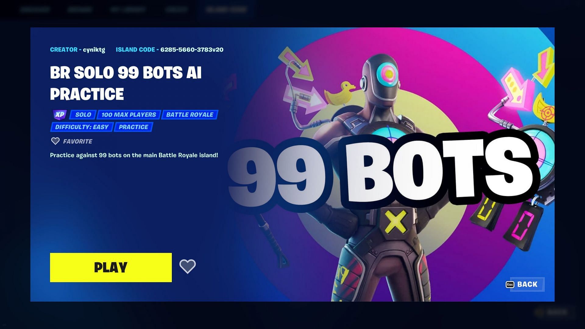 Bot lobbies are great for learning Chapter 4 Season 2 (Image via Epic Games)