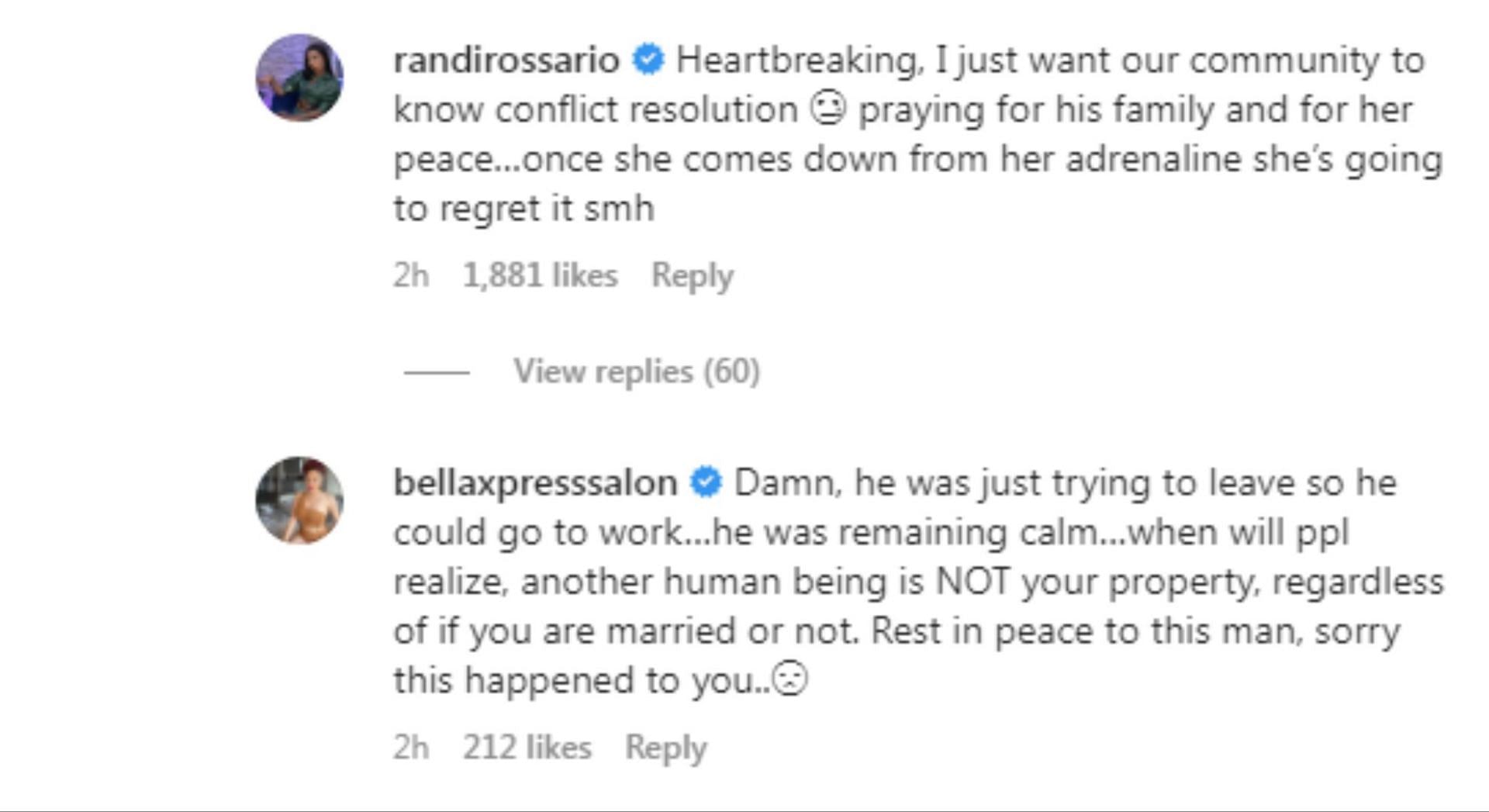 Instagram comments (1/4) (Image via Instagram)