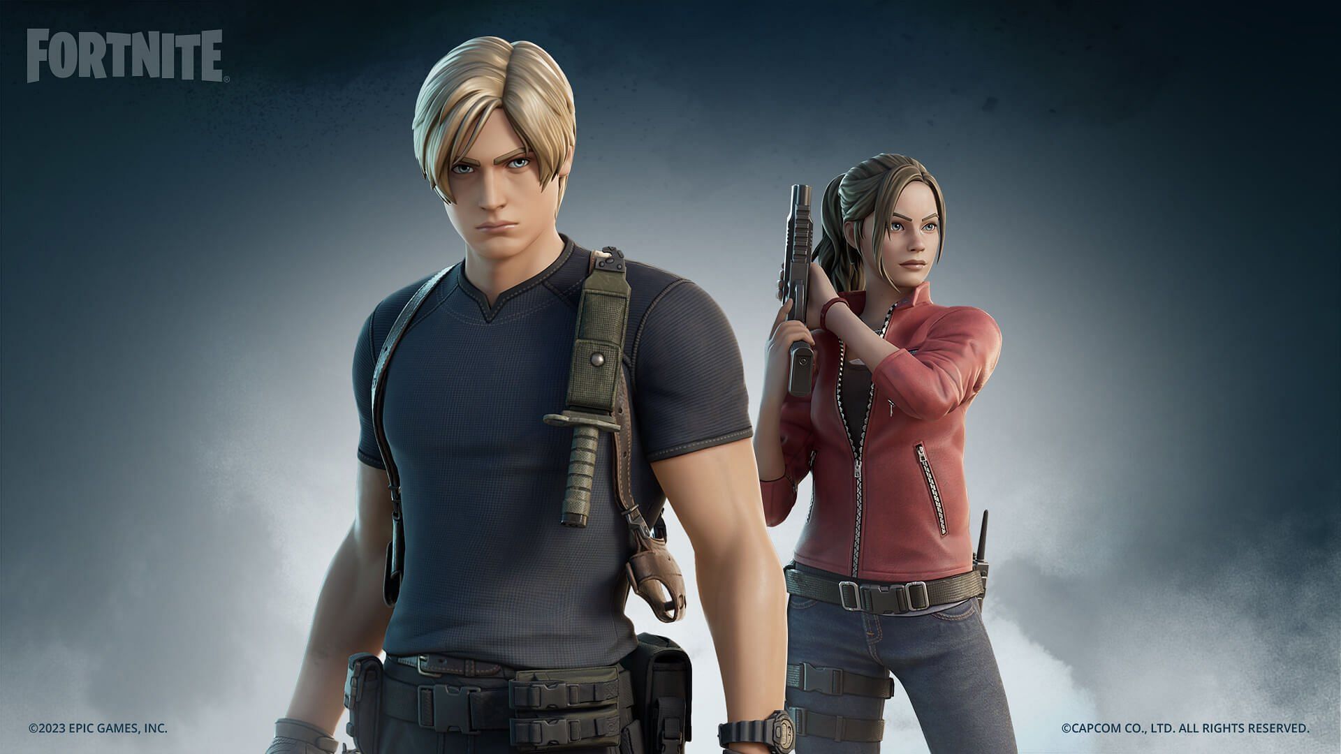 Leon Kennedy and Claire Redfield are now in Fortnite (Image via Epic Games/Fortnite)