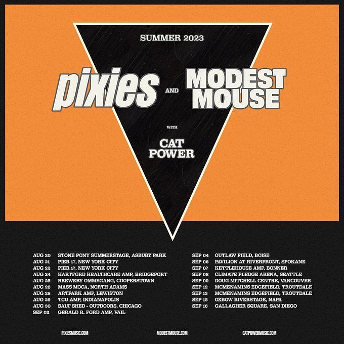 Pixies Tour 2023 Modest Mouse Tour 2023 Tickets, where to buy, dates