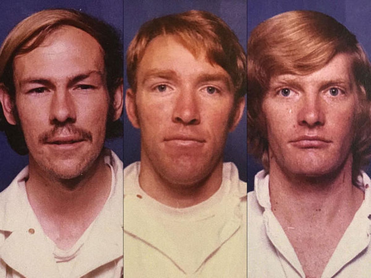 The captors from the 1976 Chowchilla kidnapping - Frederick Woods [left], James Schoenfeld [center], and Richard Schoenfeld [right] (Image via CBS)