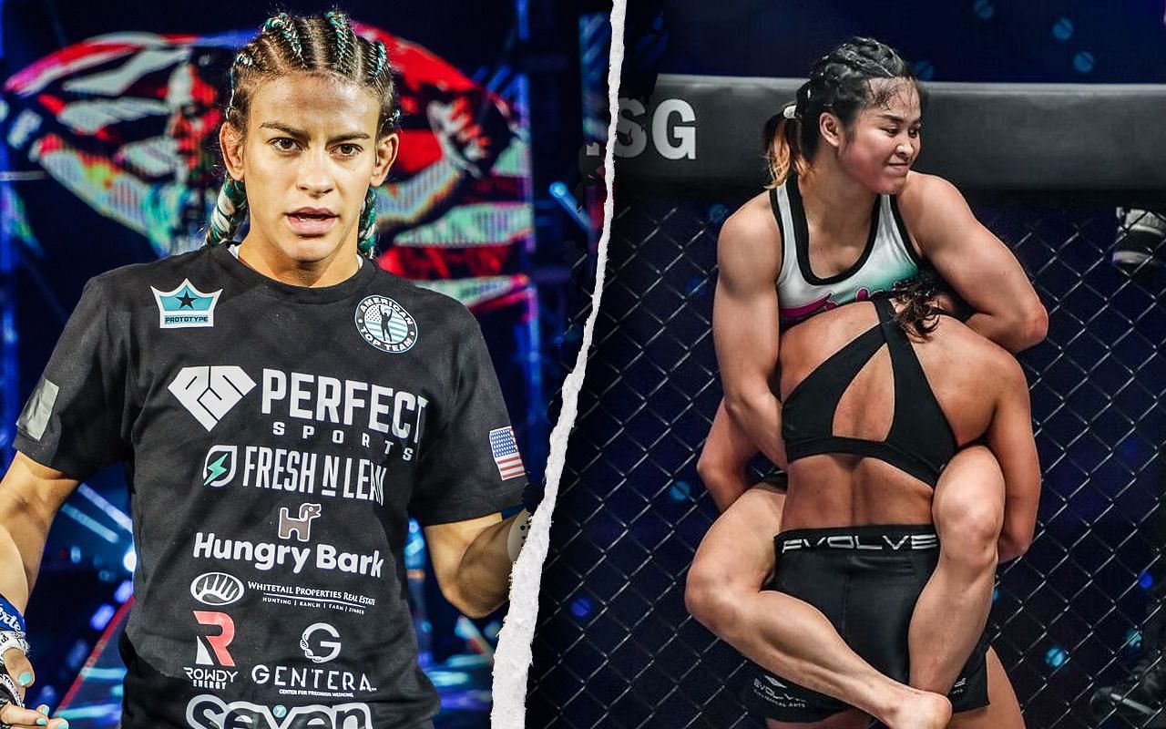 Alyse Anderson (L) / Stamp Fairtex (R) -- Photo by ONE Championship