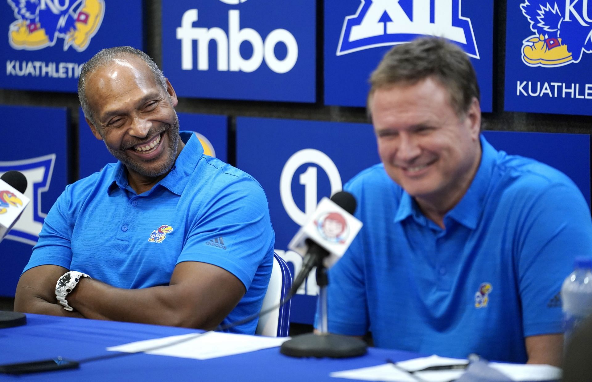 Bill Self is not coaching today and will be replaced by Norm Roberts (Image via Getty Images)