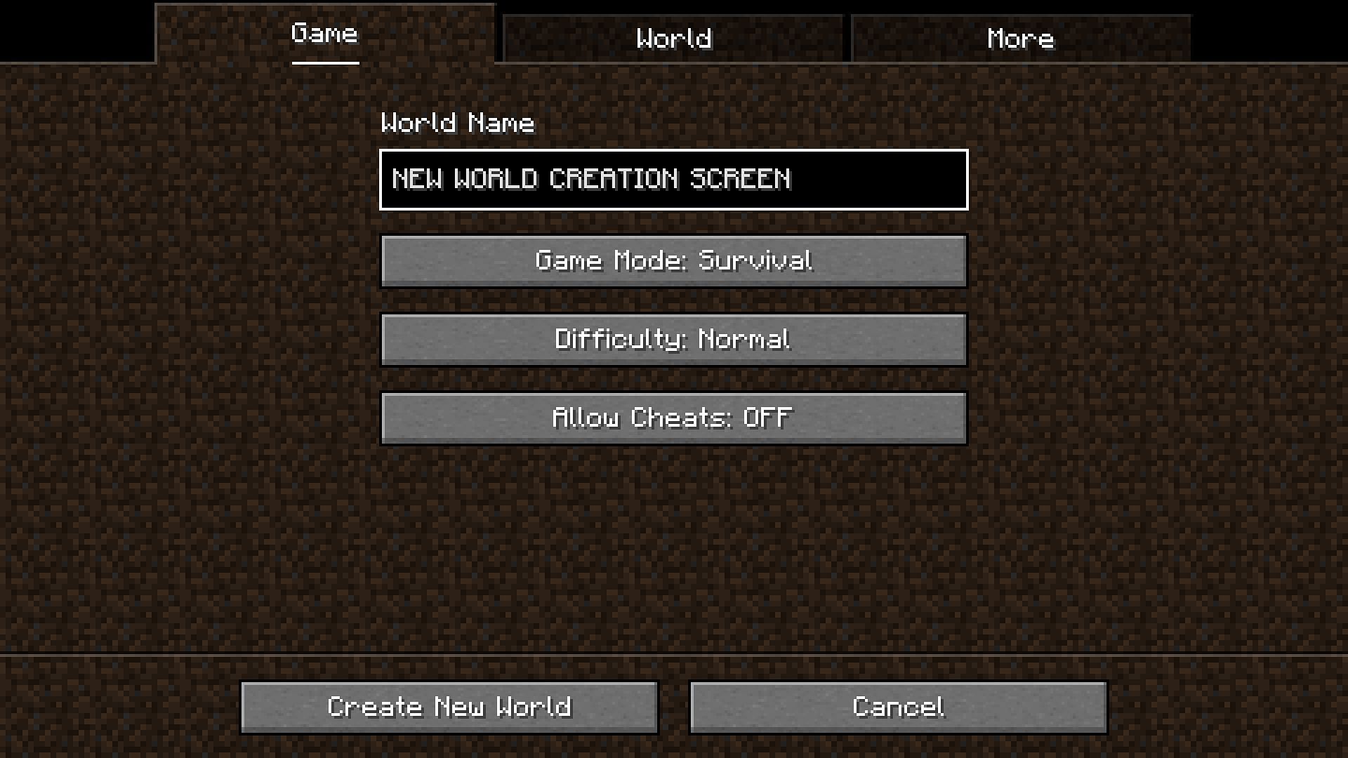 New world creation screen in version 1.19.4 (Image via Mojang)