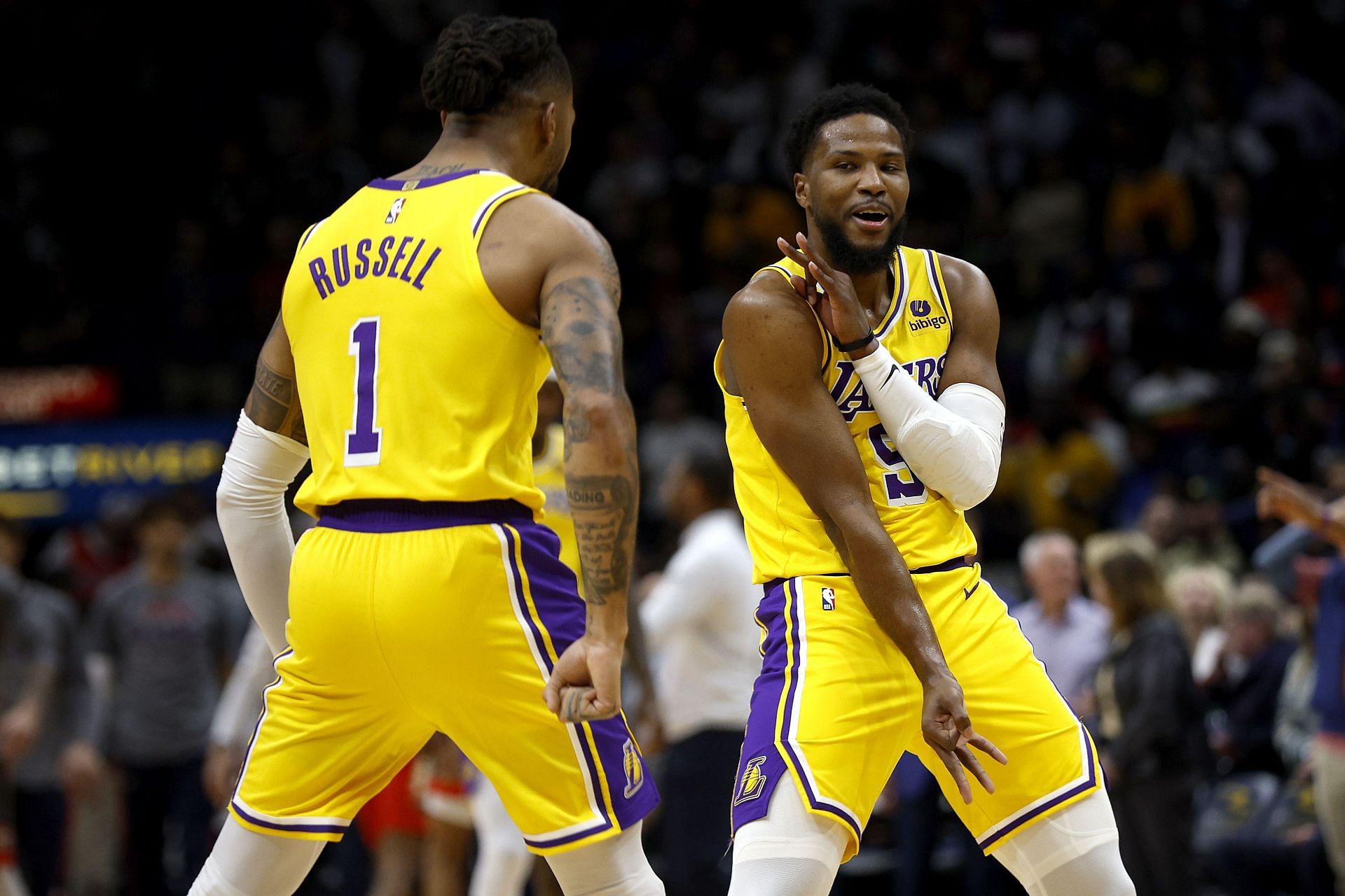 LA Lakers guardları D&Angelo Russell ve Malik Beasley