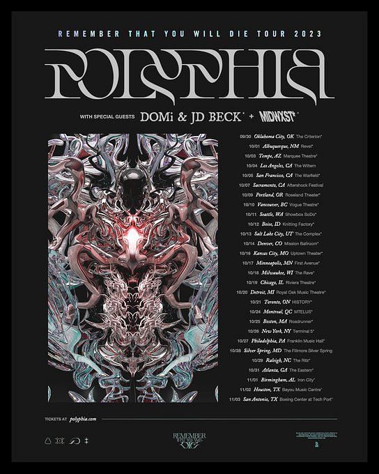 Polyphia North American Tour 2023 Tickets, where to buy, dates, venues