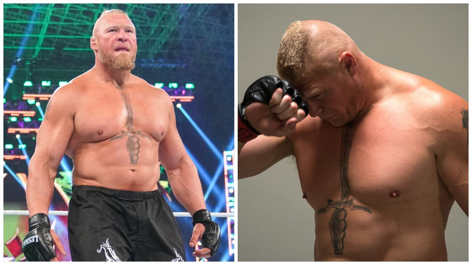"Man I ain’t never see Brock run before" - Wrestling fans go wild after watching Brock Lesnar being manhandled by WWE star on RAW