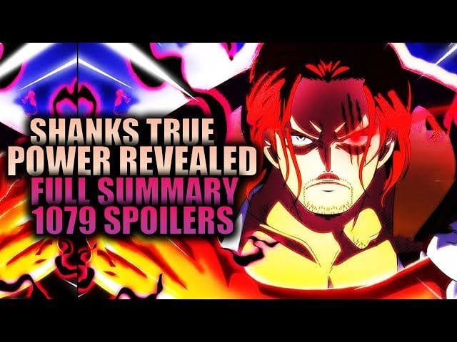 One Piece chapter 1079 (raw scans): Shanks' swordsmanship skills shown