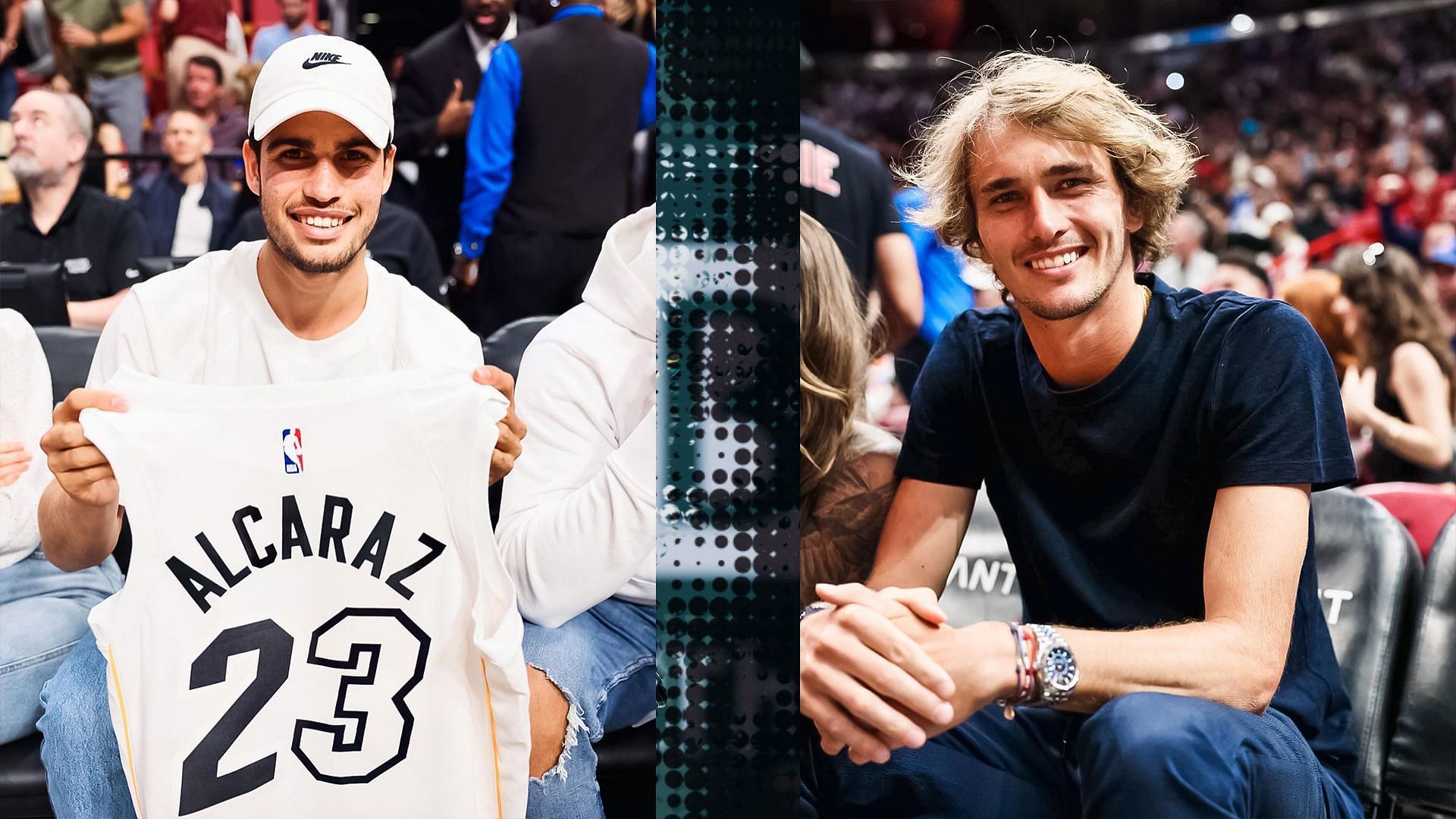 Carlos Alcaraz joins Alexander Zverev courtside to watch Miami Heat in action, hopes to catch NBA fan Frances Tiafoe next time